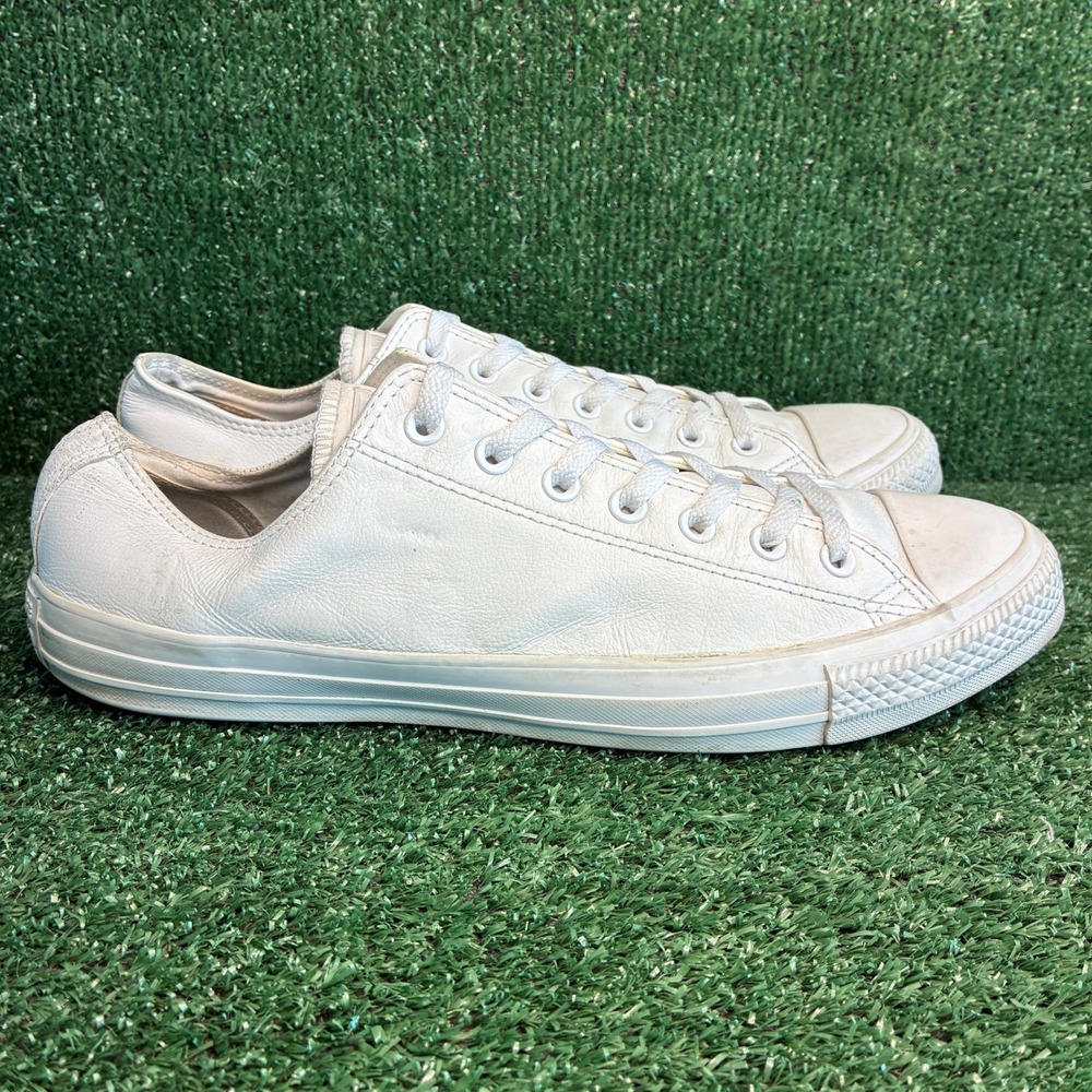 Converse Chuck Taylor All Star Leather Low Top Sneakers White Mens 13{Womens 15)